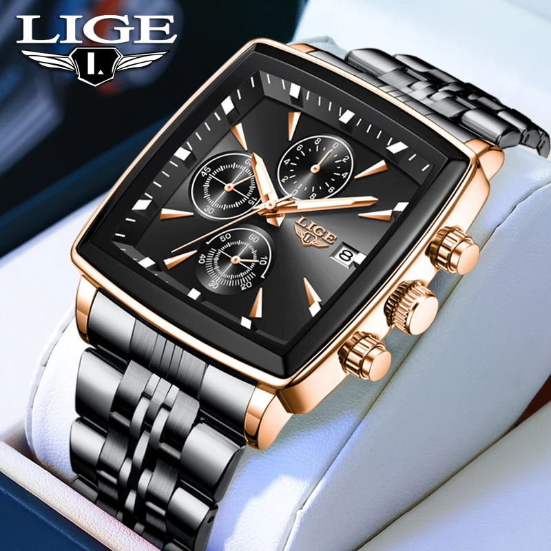 

Мужские наручные часы LIGE 2026: элитные, модные, повседневные, кварцевые, водонепроницаемые, светящиеся, стальные, для пар.