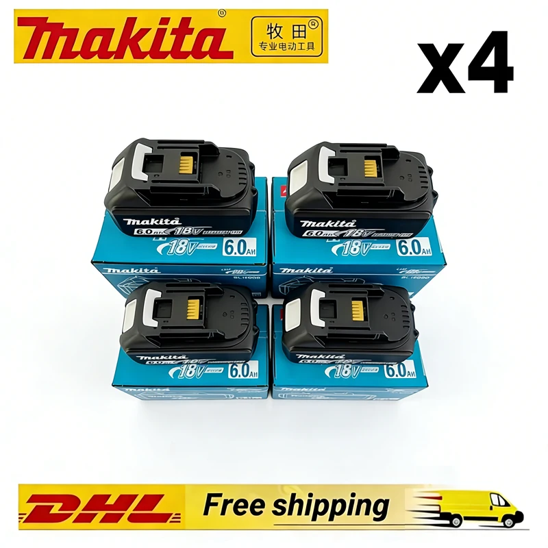 

Оригинальный аккумулятор Makita BL1860 6 Ач для электроинструментов, литий-ионный, замена LXT BL1850 BL1840 для шуруповерта 18В с BMS, 18В аккумулятор