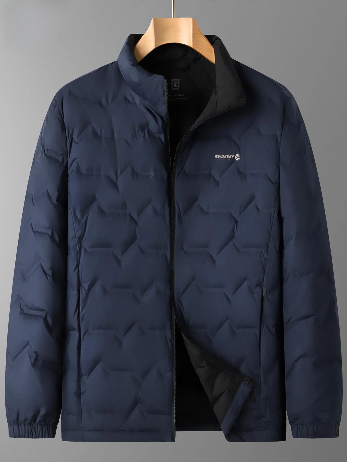 

Extra Large Lightweight down Jaet Men's Winter plus Size Warm Stand Collar White Du down Cotton Coat Faionable Urban Sle