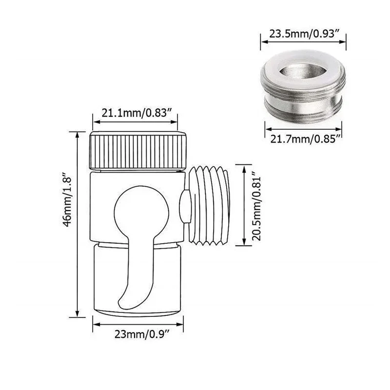 Schakelaar Kraan Adapter Gootsteen Splitter Omleiding Ventiel Water Kraan Connector Voor Toilet Bidet Douche Keuken Accessoires