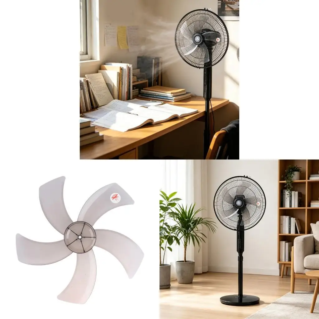 J6PE 16 Inch ABS Fan Blade Replacement for Table and Pedestal