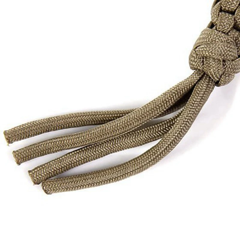 4X Paracord Square Weave Knife Lanyard--Khaki