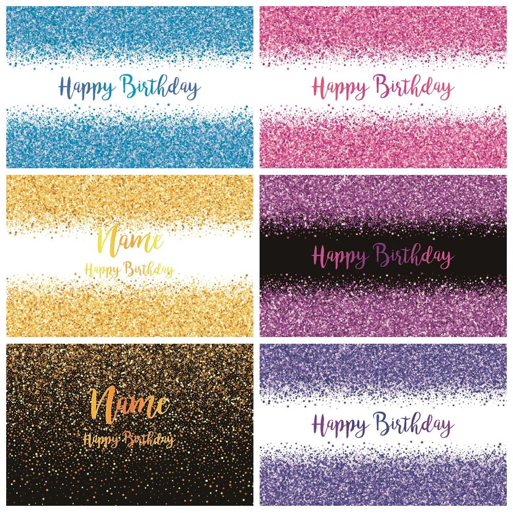 

MOON.QG Happy Birthday Banner Sequin Shimmer Wallpaper Background Photography Backdrop Accessories Shooting Decoration Studio