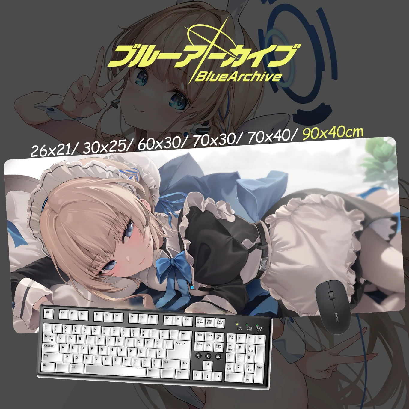 Anime Custom Design XXL Mouse Pad Asuma Toki Hayase Yuuka Blue Archive Sexy Girl DIY Large Desk Mat Computer Gaming Accessories