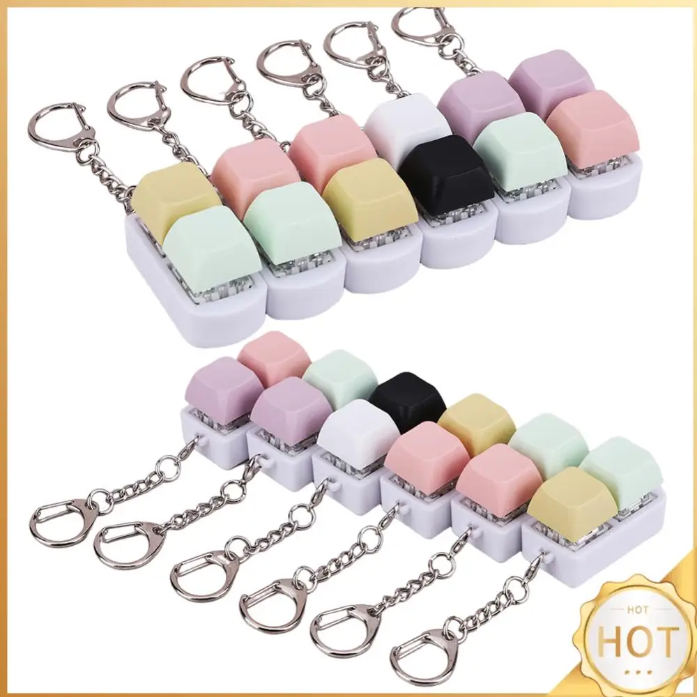 

Keyboard Fidget Keyboard Fidget Keychain 2 Keys Stress Relief Button Finger Clicker for Adult Gifts To Relief Pass Time