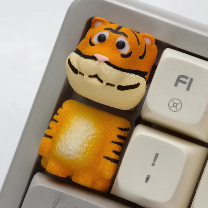 Origineel ontwerp Gepersonaliseerde Keycaps Beast Party Resin Art gk61 iPad-toetsenbord Giovanniudia Seng Vara Outemu Stil Grijs Sa Keycaps Key Caps