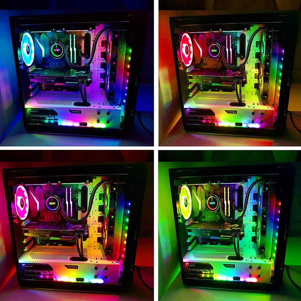 MSI Mystic GIGABYTE PC Case LED Light 5V 3PIN WS2812B Addressable Pixel LED Strip RGB Fusion 2.0 for ASUS AURA SYNC Light /