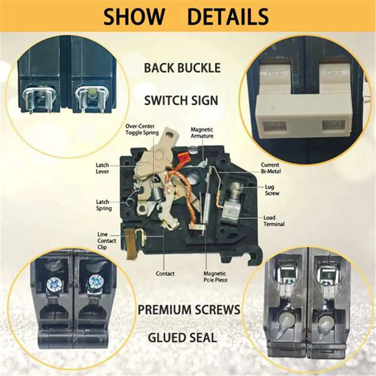 ~！【Best Seller】CH230 2-Pole 30-Amp Circuit Breaker, Type CH 3/4-Inch Plug-on Molded Case Circuit Breaker, Thermal Magnetic Prot
