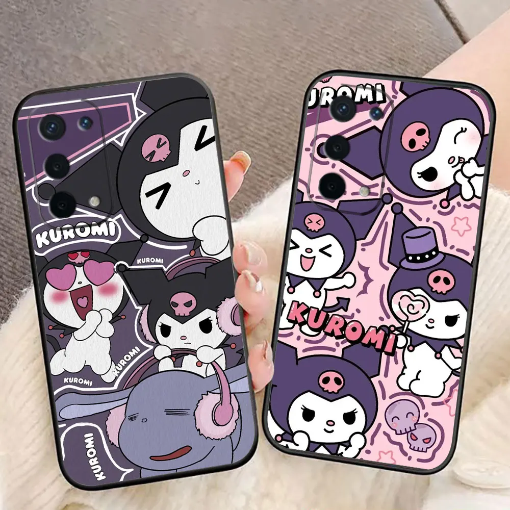 Cartoon Kawaii K-Kuromi Cover Phone Case For OPPO Realme 13 12 11 10 9 9i 8 8i 7 7i 6 5 3 Pro Plus TPU Case Funda Coque Shell