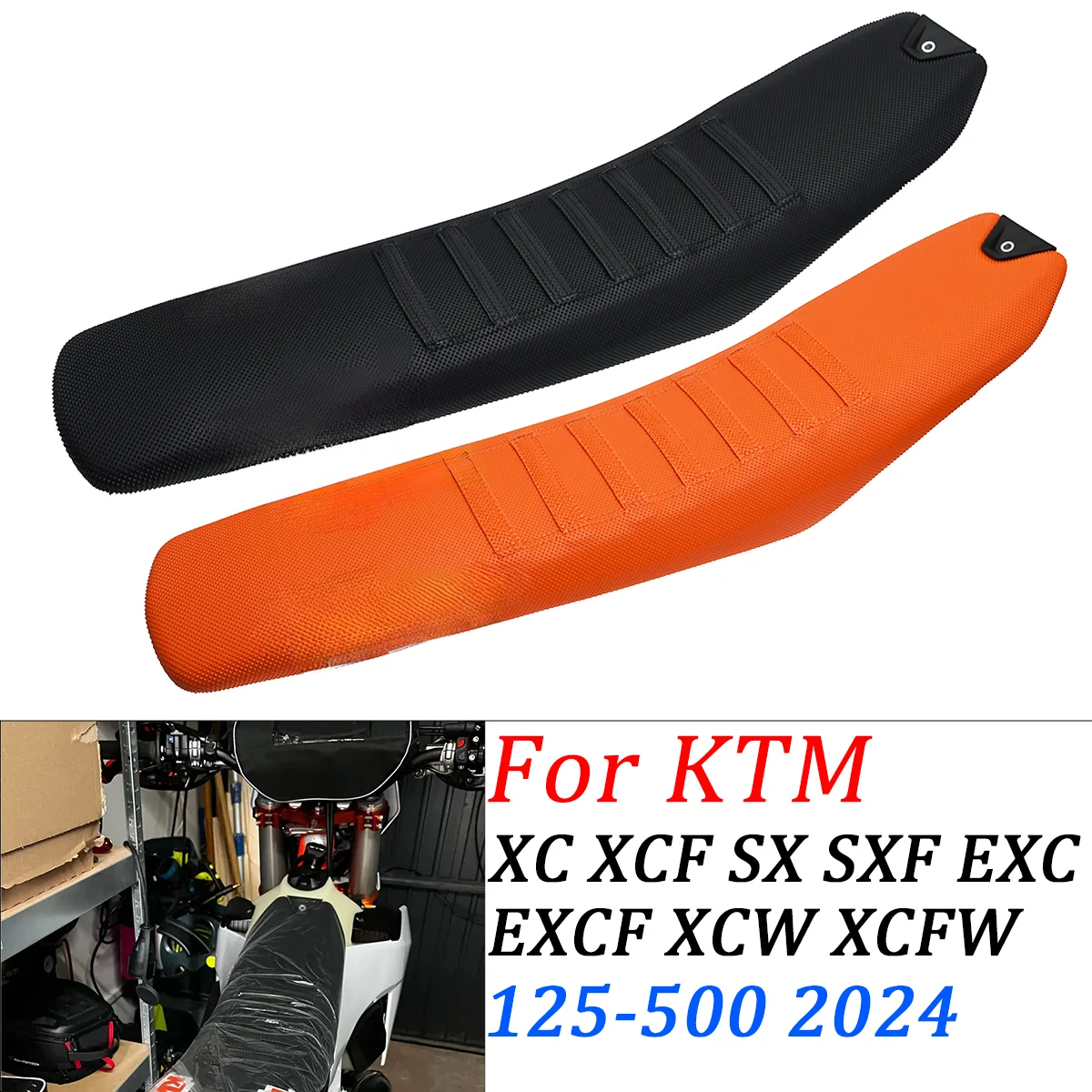 2024 motocicletas bicicleta da sujeira modificado almofada de assento de couro para ktm sxf xcf exc sx excf xcw xcfw tpi seis Days125-500 acessórios