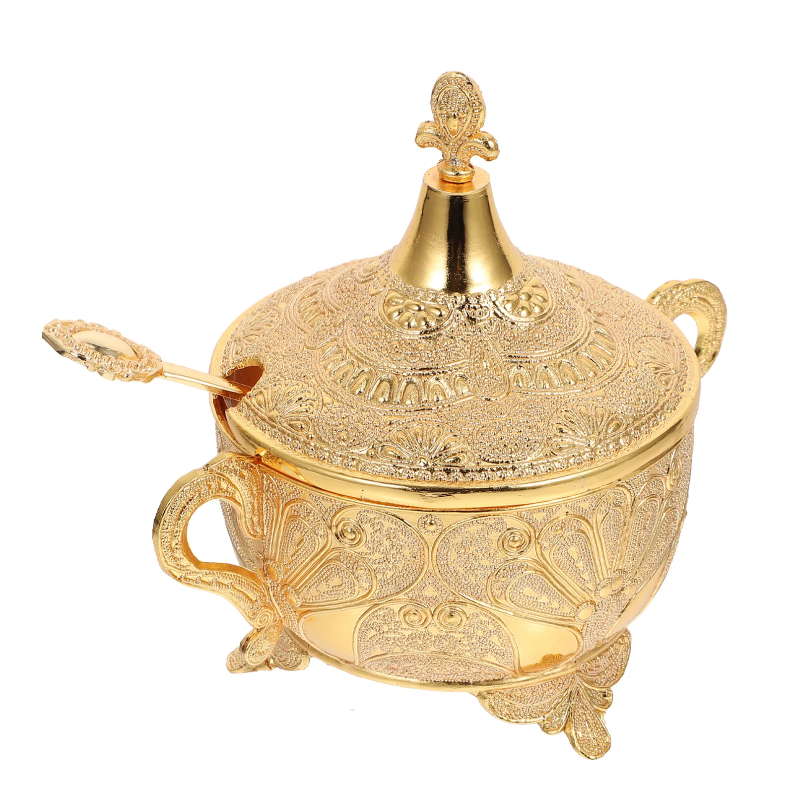 

1pc Carved Zinc Alloy Spice Holder For Salt Pepper Sugar Storage Kitchen Supply Seasoning Container Jar Accessory