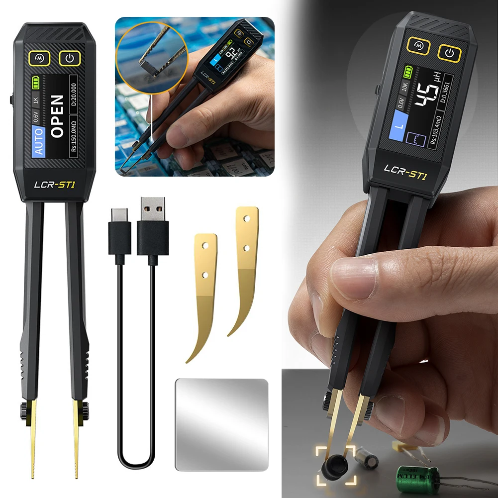 precisos digital lcr pincas componente eletronico analisador tester resistencia capacitancia diodo tester medidor 01