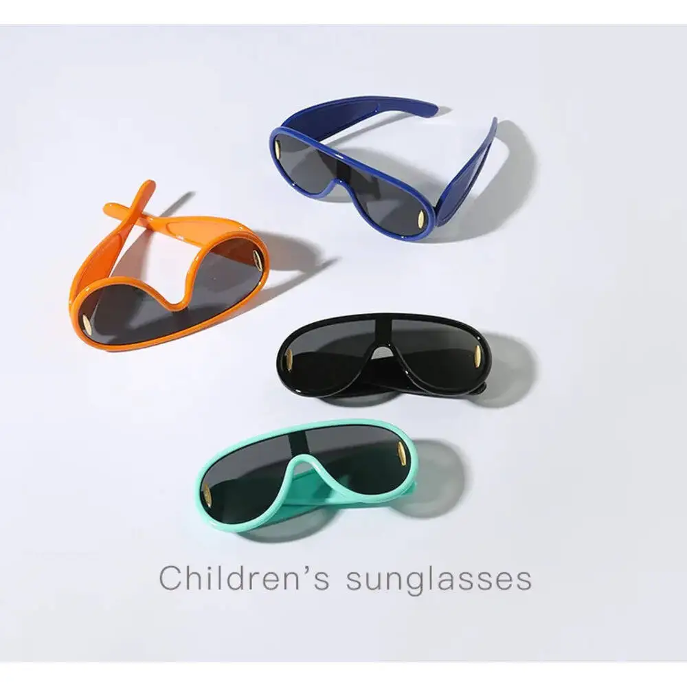 2026 Retro-Strand-Sonnenbrille für Kinder: Die gleiche einteilige Froschbrille mit großem Rahmen