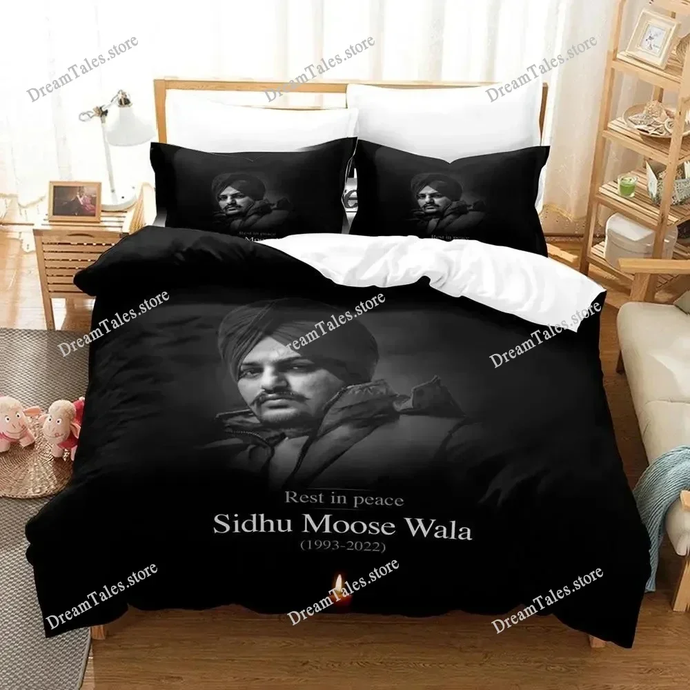 

Sidhu Moosewala RIP Bedding Set Boys Girls Twin Queen Size Duvet Cover Pillowcase Bed Kids Adult Fashion Home Textileextile369