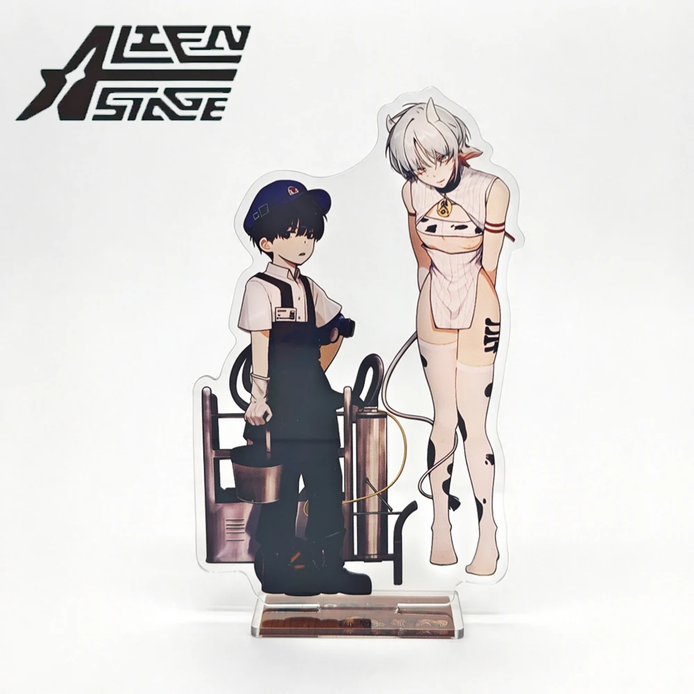 Anime Alien Stage Ivan Till Dairy Farmer Cosplay Standing Plate Acrylic Figure Stand Desktop Ornament Unisex Accessories