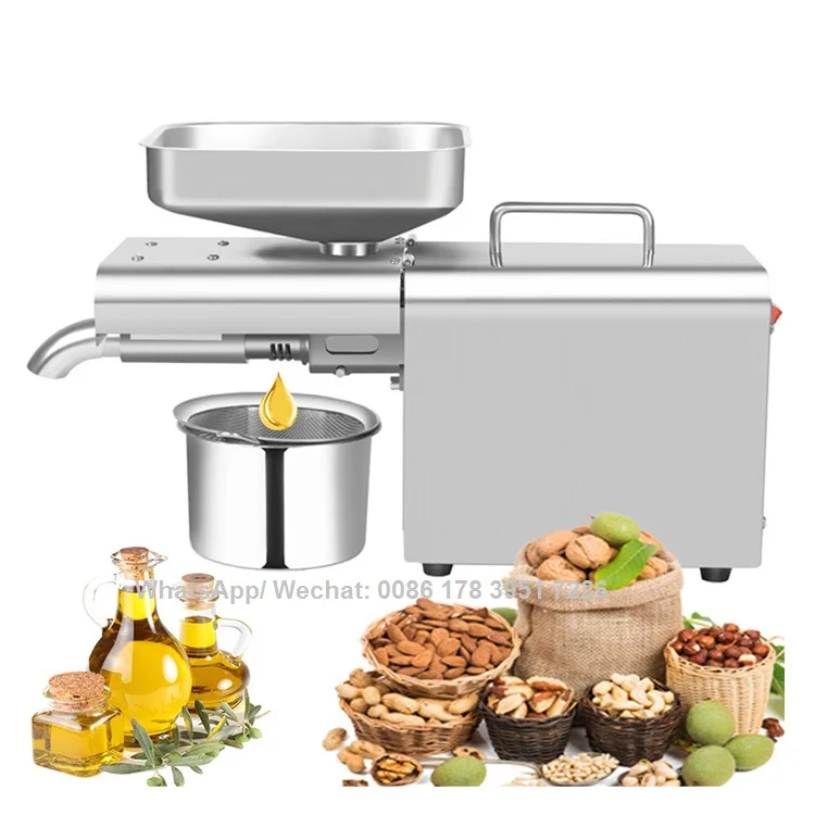 Mini High Oil Rate Stainless Steel Cold Hot Oil Extraction Machine / Black Sesame Seed Pressing Cocoa Butter Oil Press Machine