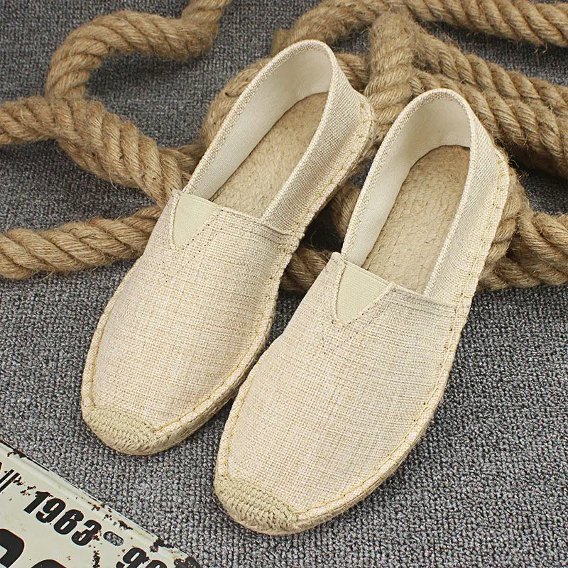 Woman Footwear Black Flat Espadrilles Shoes For Men Comfortable And Elegant Vulcanized With Stylish Summer 2024 Promotion