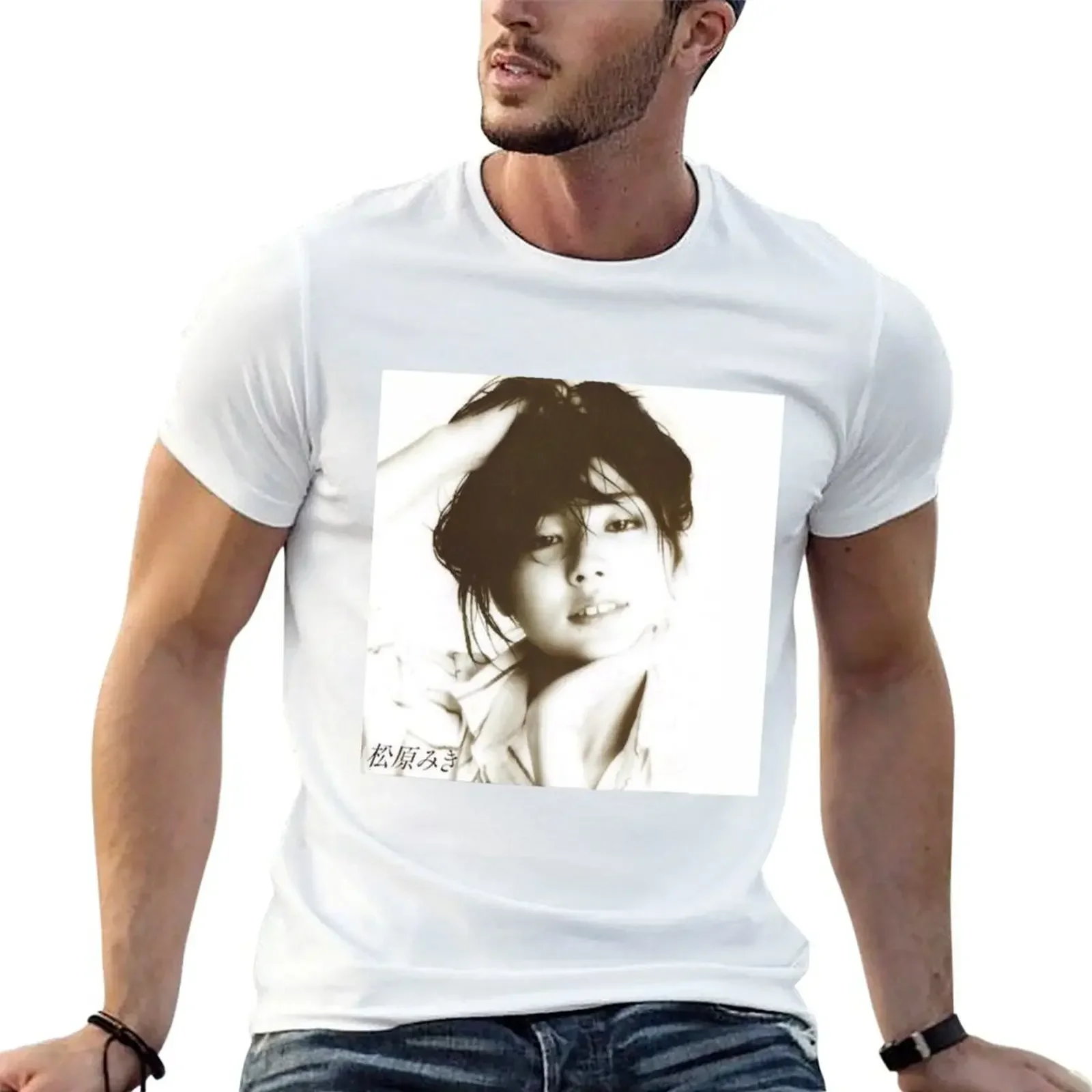 Matsubara Miki T-Shirt Short sleeve tee oversized graphic tee graphics boys whites Men's t-shirt