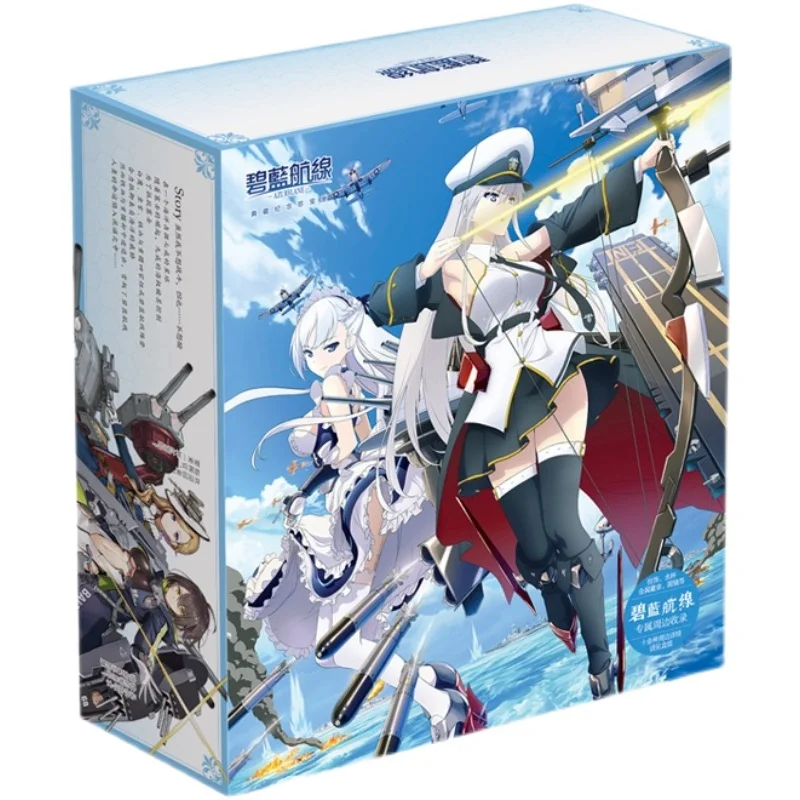 Imagem -05 - Nova Chegada Jogo Azur Lane Bolsas de Presente Sorte Foto Imagem Álbum Coleção Brinquedos com Cartão Postal Cartaz Crachá Adesivos Marcador 2023