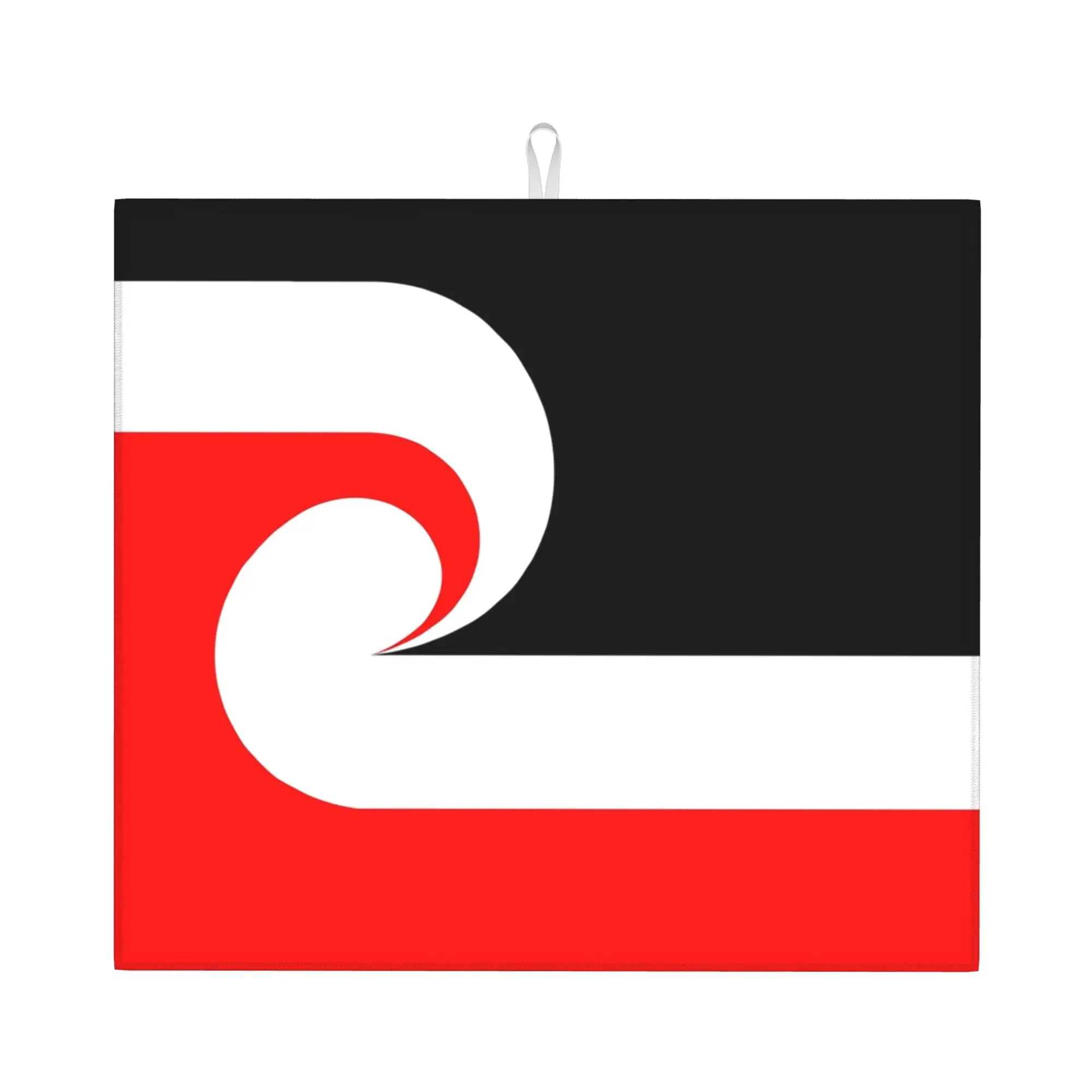 Drying Mat For Kitchen Maori Ethnic Flag Barware Tableware Oil Proof Reusable New Zealand Washable Kitchen Sink Drying Pad