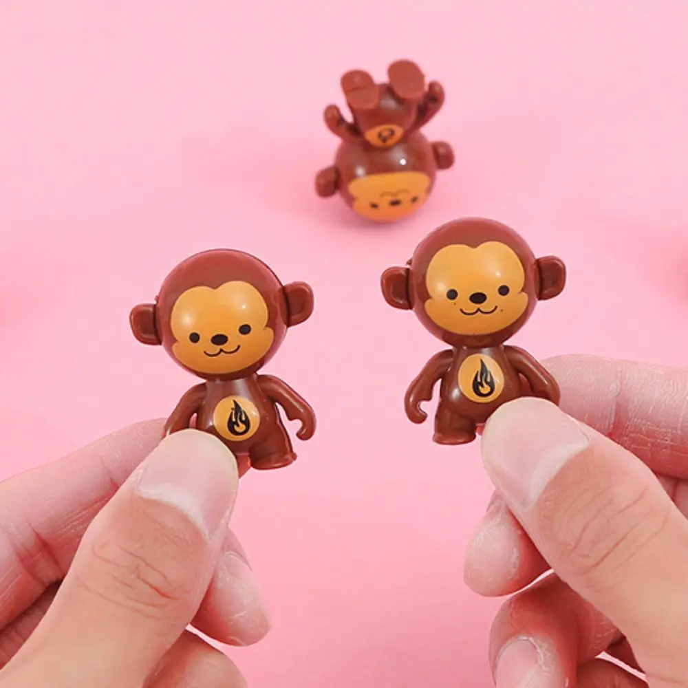 10 pz Educativo Monkey Tumbler Giocattolo Invertito Auto-raddrizzante Cartoon Tumbler Giocattolo Del Fumetto Mini Bicchieri Giocattolo Regalo Dei Bambini