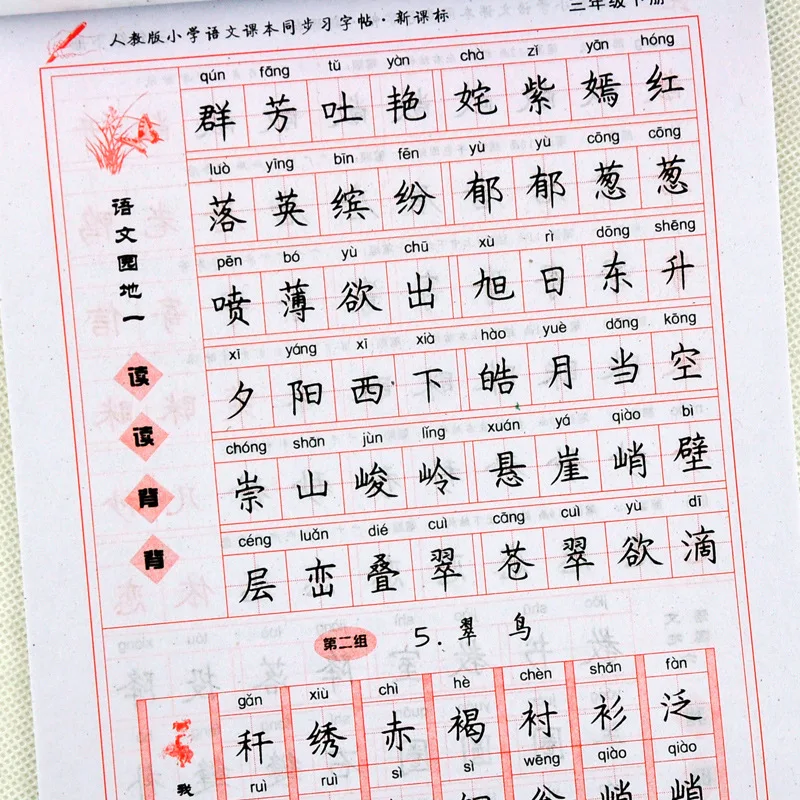 Primary and Secondary School Students Practice Calligraphy and Handwriting Classes, Published on The PEP for Grades 1-8