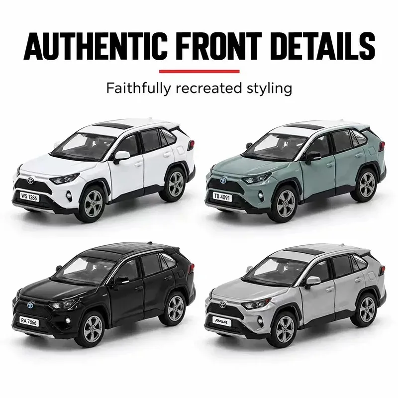 Sonic Gear 1:64 RAV4 5th SUV Alloy Car Model Classics Adult Souvenir Gift Static Display
