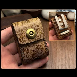 Tobacco Pipe Pouch Smoking Pipe Genuine Leather Cases  Handmade Cowhide Tobacco Pocket Boxes Best Gift Men