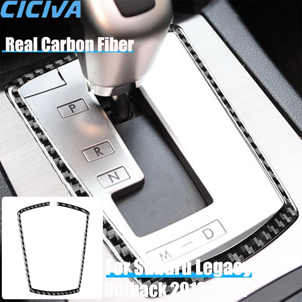

Real Carbon Fiber Car Accessories Gear Shift Frame Strip Cover Soft Sticker For Subaru Legacy/Outback 2010 2011 2012 2013 2014