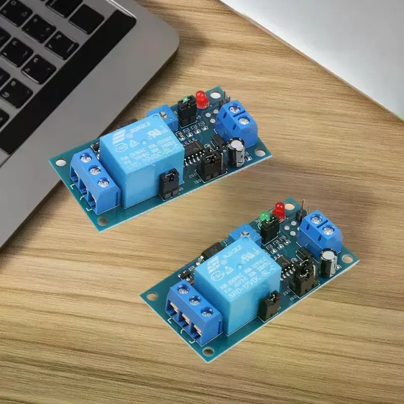 قابل للتعديل تأخير الوقت وحدة التتابع 5 فولت/12 فولت تيار مستمر تشغيل/تأخير إيقاف وحدة تبديل التتابع مع لوحة مرحلات الموقت