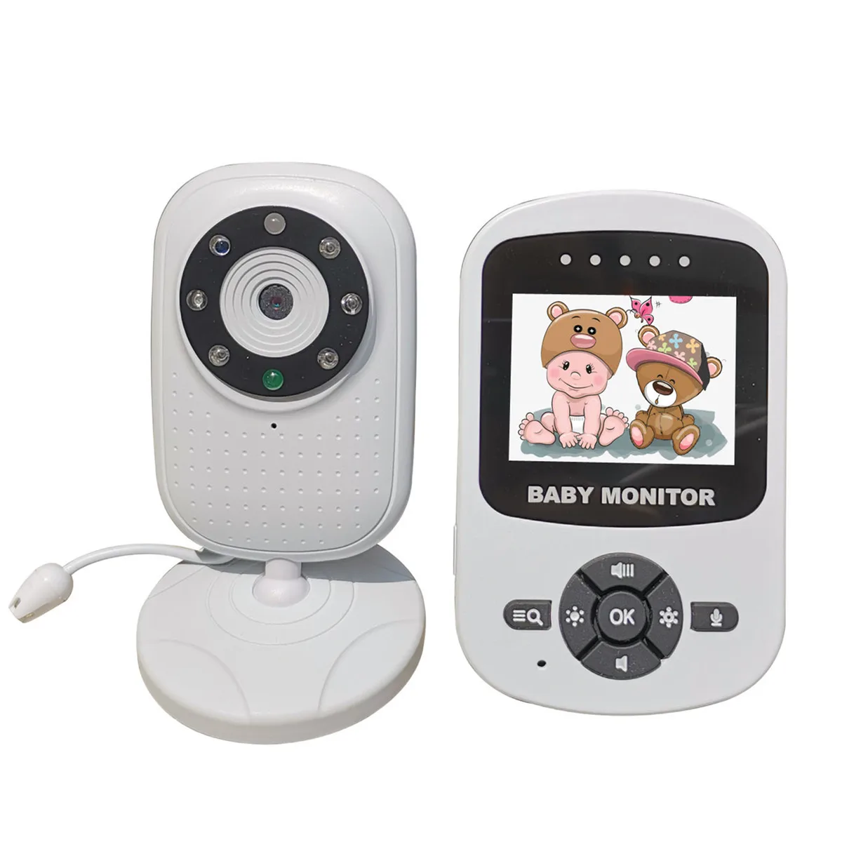 

2.4Inch TFT Screen Video Baby Monitor Battery Security Nanny Cam Wireless Camera VOX Temperature Display Night Vision Babysitter