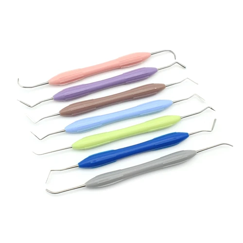 Imagen 2 del producto Espátula de relleno de resina compuesta Dental, juego de restauración estética, juego de relleno de resina, herramienta Dental, espátula de restauración, 7 Uds.