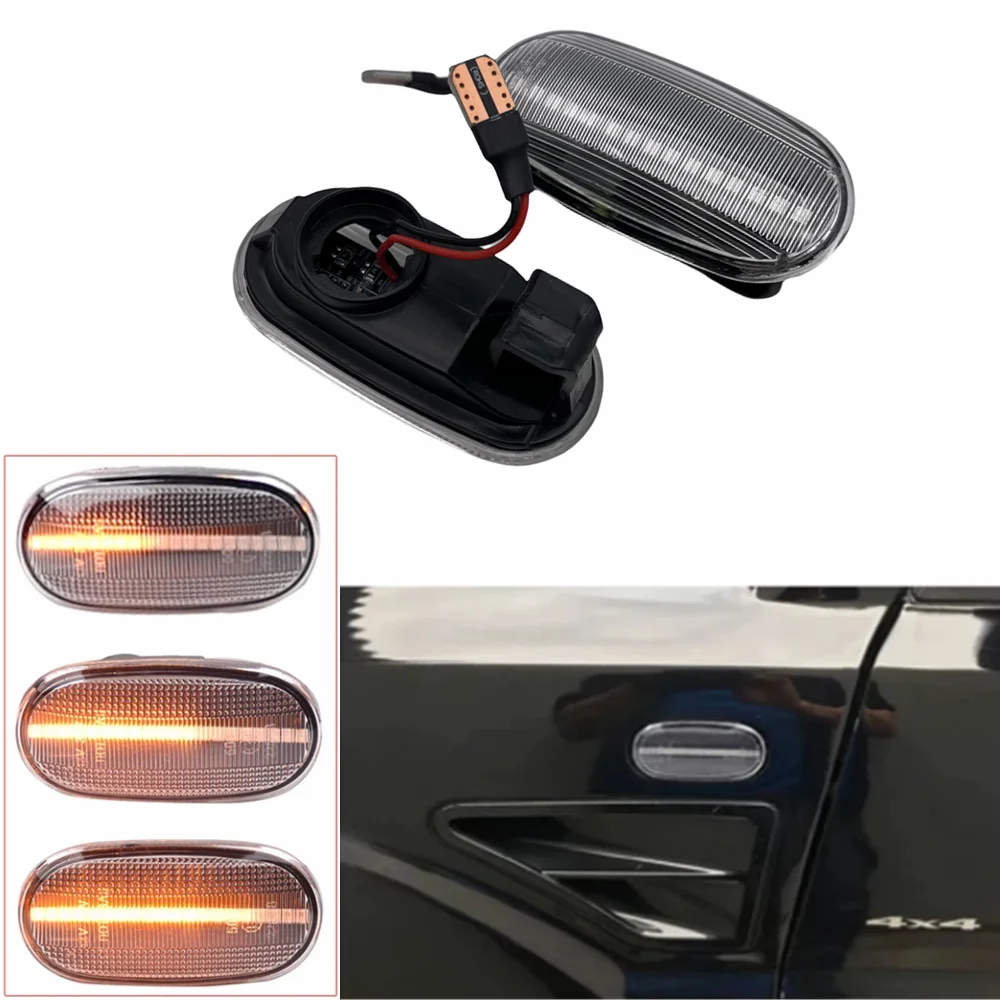 

LED Car New Dynamic Side Marker Blinker Light Turn Signal Lamp For Mitsubishi Triton L200 2005-2015 Pajero Montero Sport Nativa