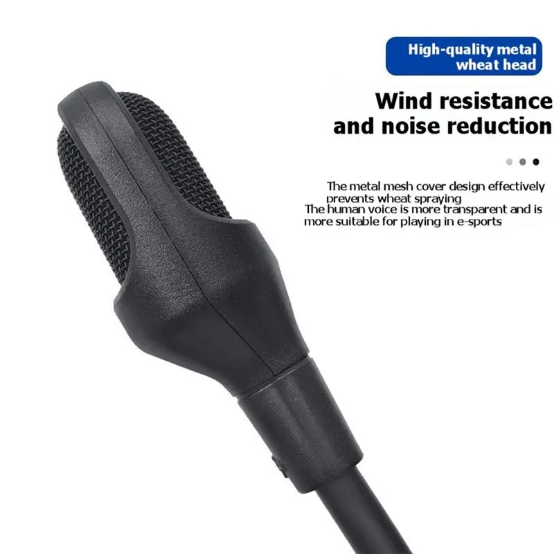 DTB7 Replacement 3.5mm Microphone for Razer V2 Wireless Gaming Headset Game Mic Noise Reduction Detachable Boom Black
