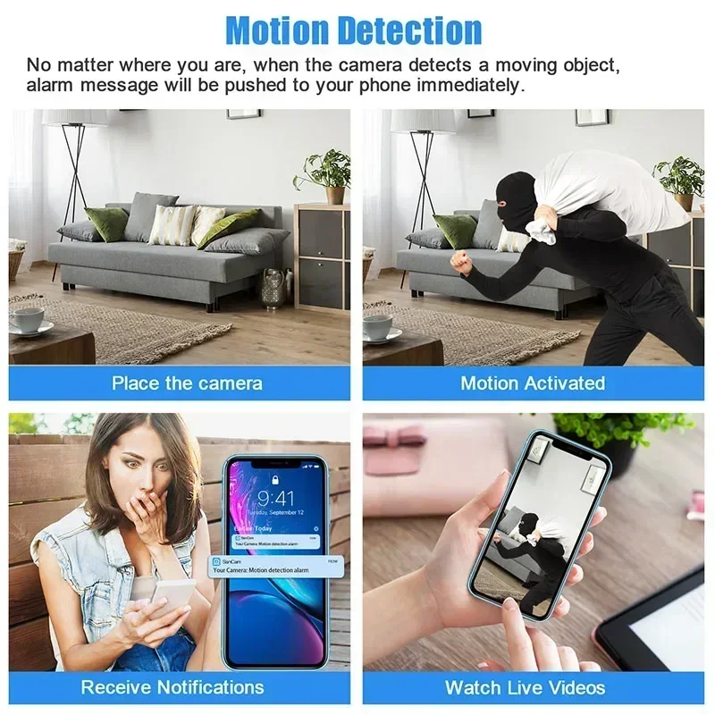 

APP camera Motion Detection Mini 4K Full HD WiFi Camera IR Night Vision Micro Video Voice Recorder Home Battery Camera