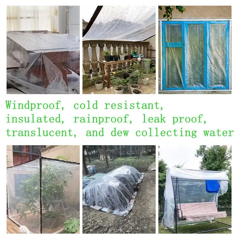 Transparent waterproof cloth, temporary insulation, cold proof plastic film, outdoor tarpaulin, transparent waterproof cloth