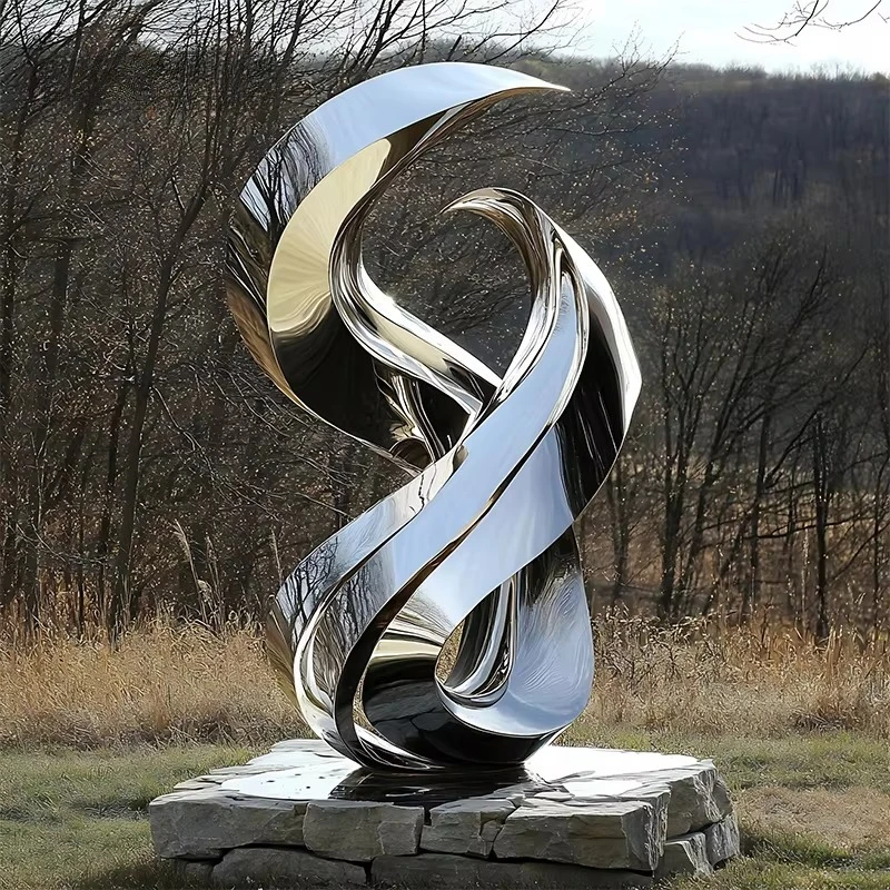 

Stainless Steel Garden Sculpture Hotel Lobby Art Statue Water Feature Decoration