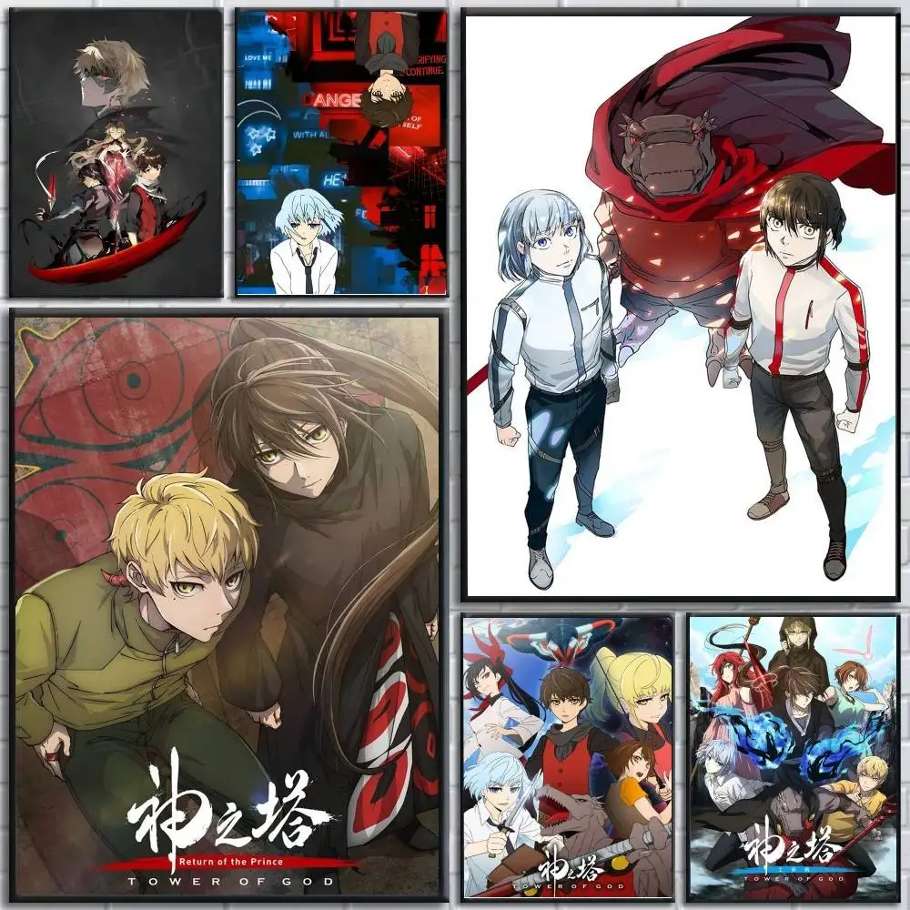 Pósteres de Anime T-Tower of God, papel autoadhesivo impreso, arte para el hogar, sala de estar, dormitorio, entrada, bar, cafetería