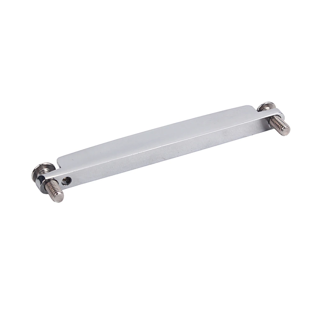 

Acoustic Guitar Bridge Saddle Metal Replacement Parts for Bass Durable Clear Tone Guitar Components Accessories
