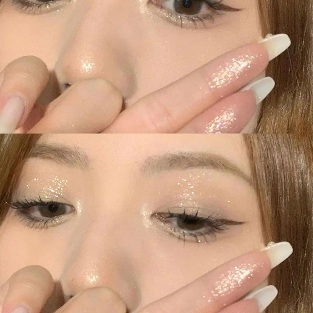 Fard à paupières à paillettes, maquillage éclaircissant pour les yeux, palettes scintillantes imperméables, ombre à paupières monochrome, surligneur pigmenté, cosmétiques