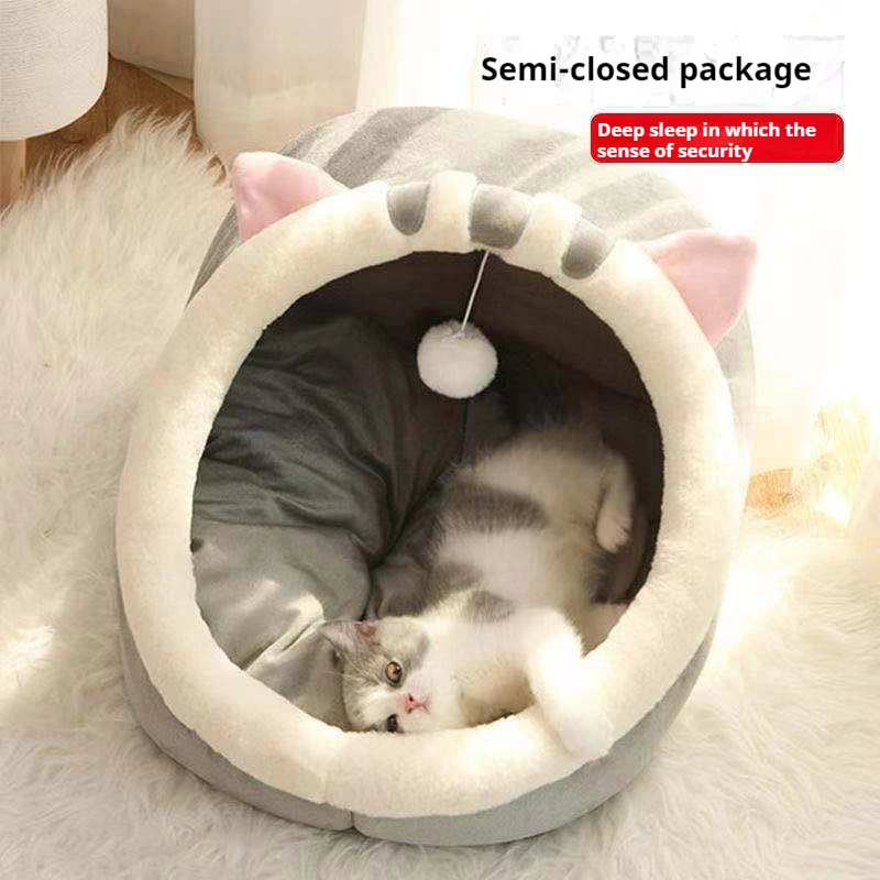 

Pet Tent Cat Cave Bed Dog Self heating Cat Tent Bed Cat Cabin Comfortable Pet Sleeping Bed