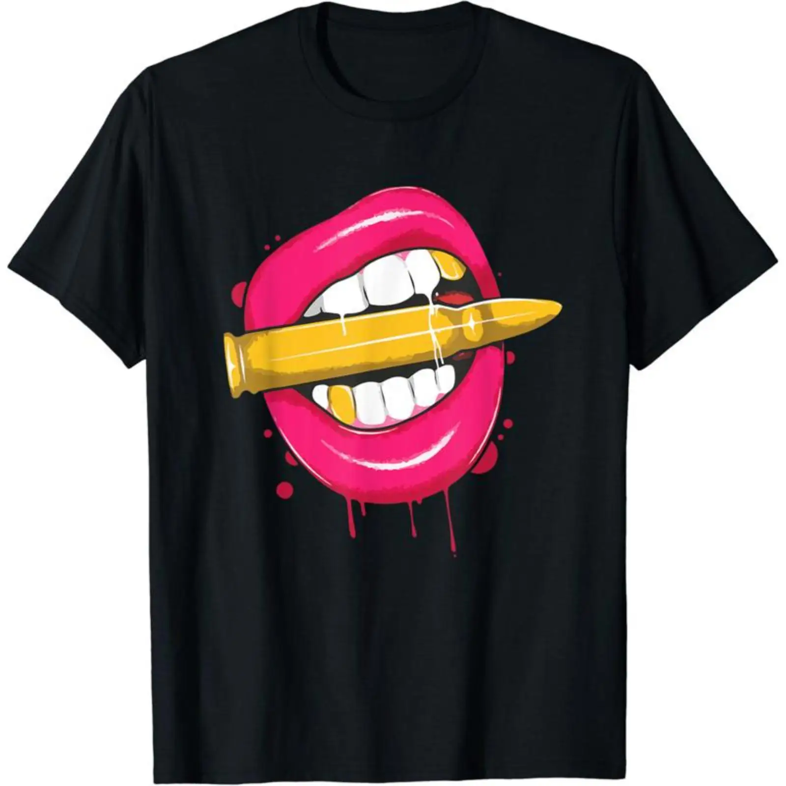 

Women's Lip T-shirt Retro Graphic Tee Tops Gifts