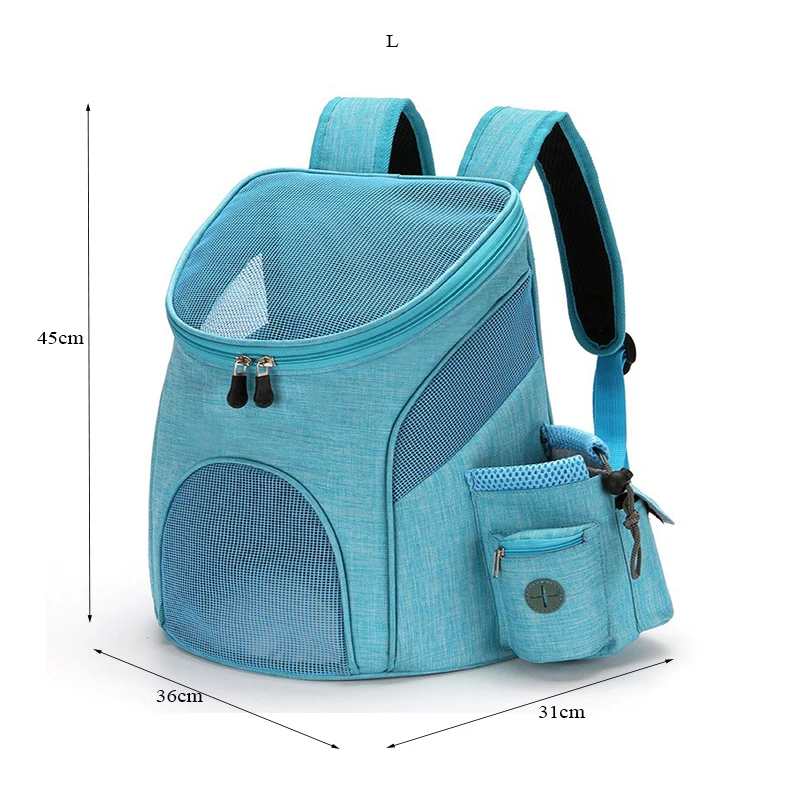 Portable Foldable Mesh Pet Carrier Dog Backpack Breathable Bag Dog Cat Large Capacity Outdoor Travel Carrier Double Shoulder Bag