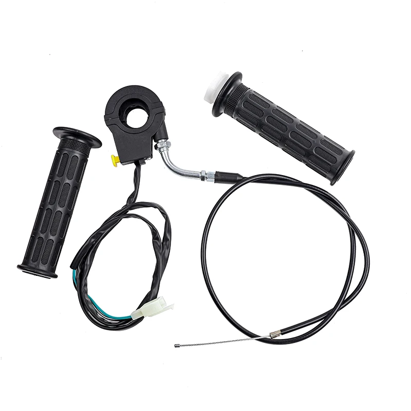 Universal Motorcycle Handlebar Hand Grips Throttle Cable Kill Switch Set For 49cc-80cc Engine Parts Motorized Bicycle Push Bike