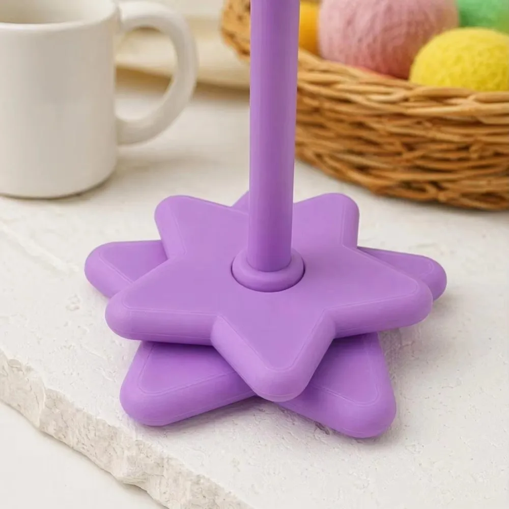 3D Printed Portable Wrist Yarn Holder Anti-slip Base Star Shaped Yarn Spinner Ball Dispenser Elevated Thread Spool Holder
