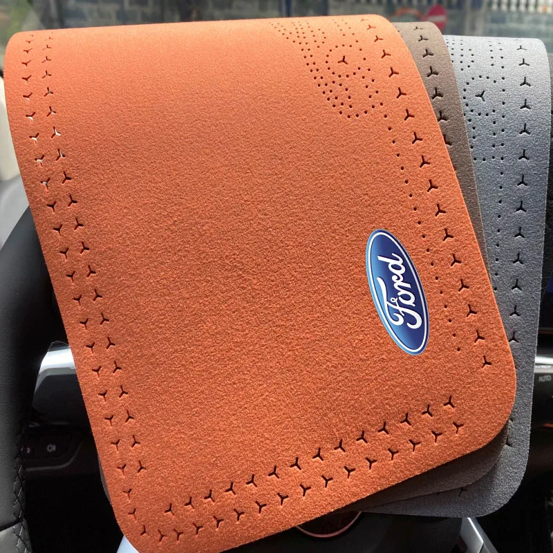 Car Armrest Box Height Pad Universal Leather Armrest Cushion For Ford ST Racing RS S Mustang Kuga Fiesta Fusion Mondeo Edge