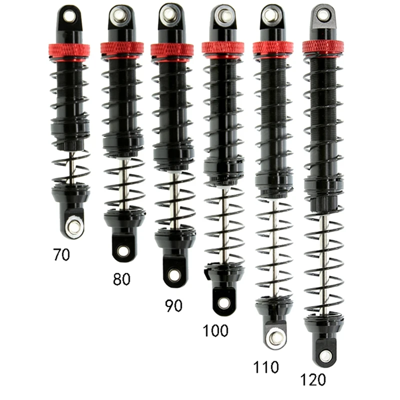 4 ชิ้นน้ํามันปรับโช้คอัพสปริง Damper สําหรับ 1/10 D90 SCX10 TRX4 RC รถรถบรรทุก Crawler, 90 มิลลิเมตร