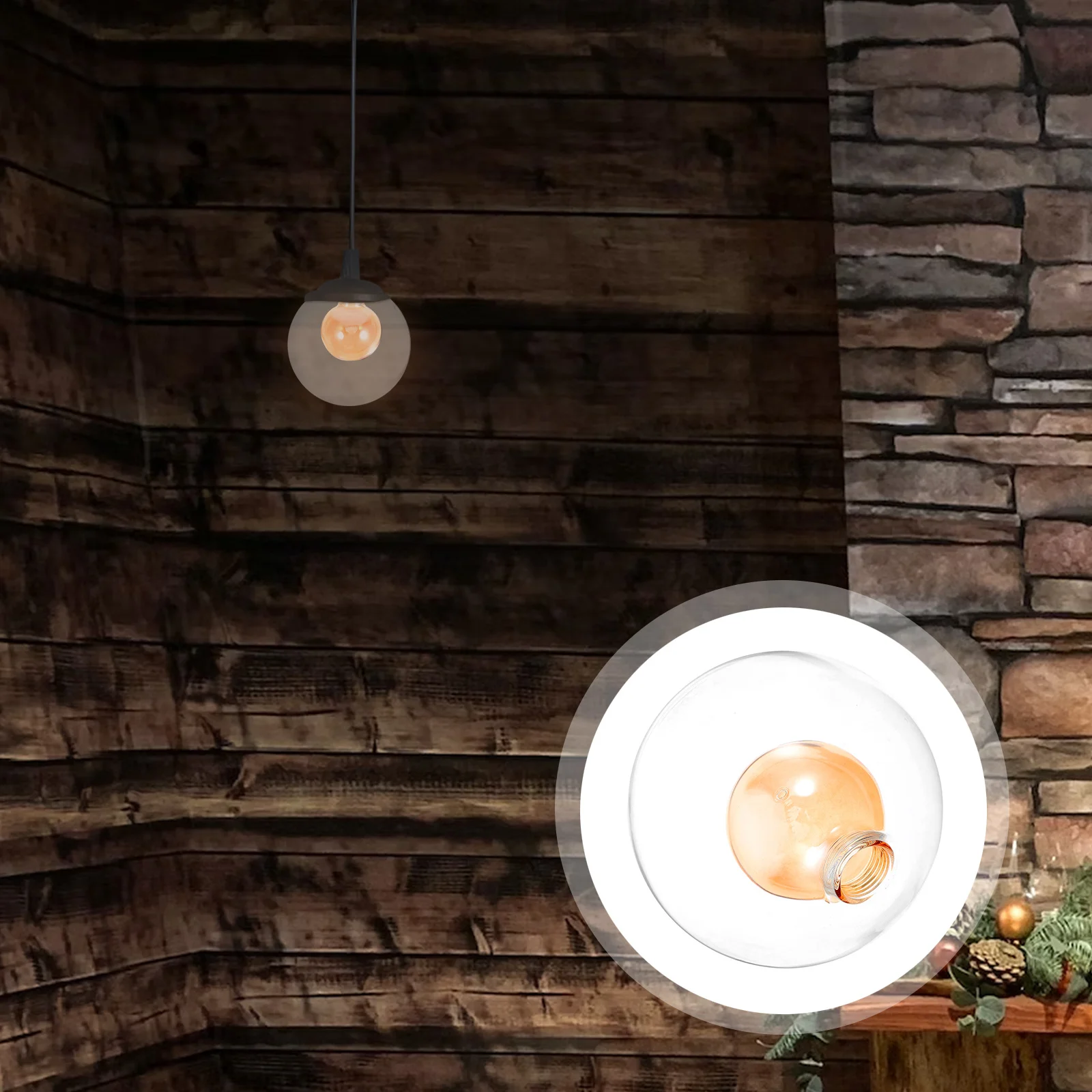 

Clear Glass Globe Lamp Shade 120Mm Decorative Lighting for Home Office Modern Pendant Fixture Replacement Cover