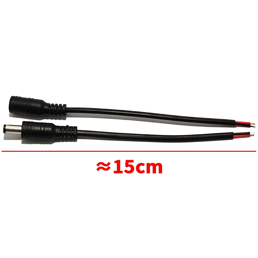 For LED Light Strip Plug DC5.5x2.1mm Male/Female Power Plug Cable Wire Jack Adapter Connector DC5521 5.5*2.1 Power Cord