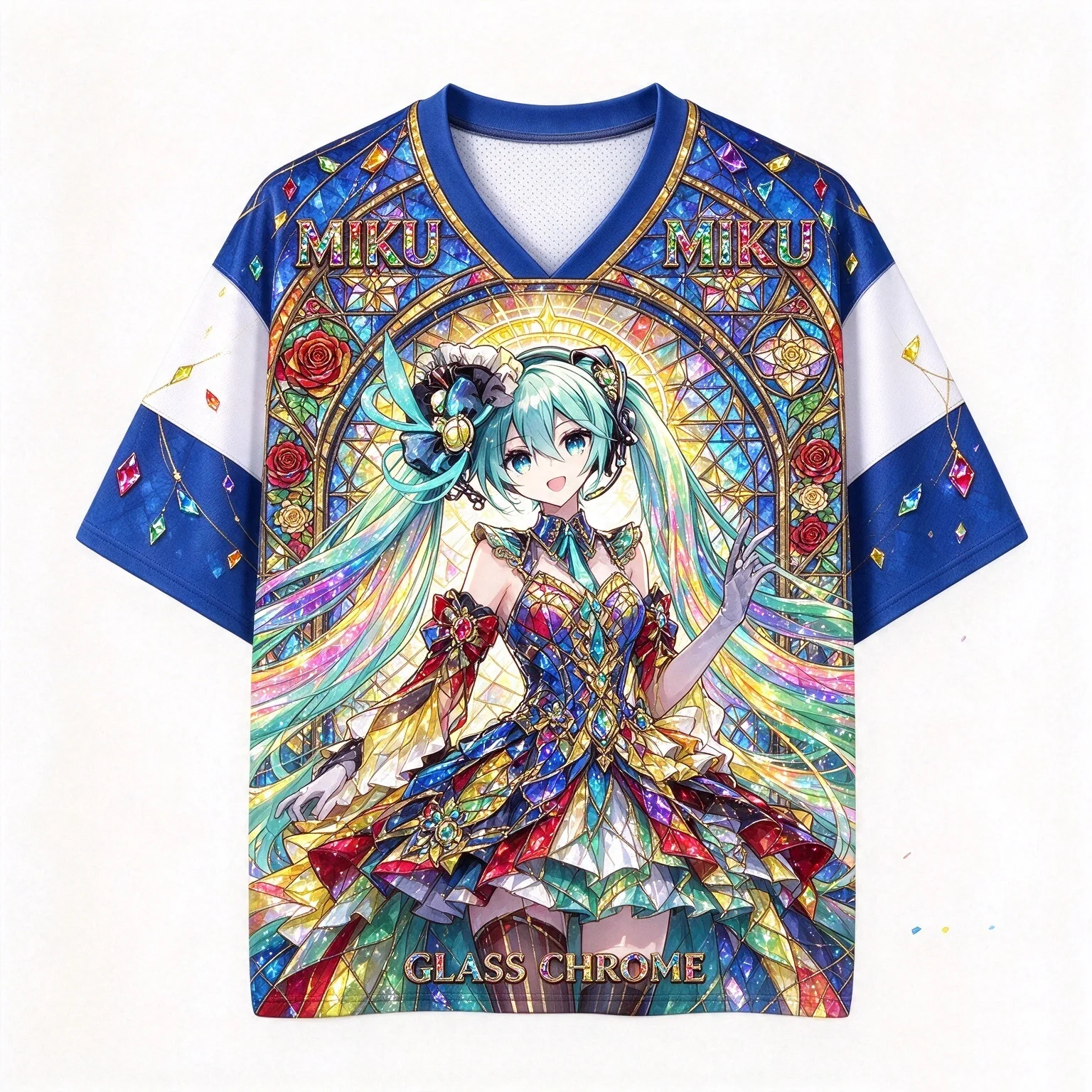 2026 New Popular Hatsune Miku 01 Jersey 3D Print T-shirt Family Matching Set Skin-friendly Breathable Unisex Parent-child Top